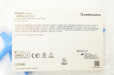 Smith&Nephew 014623 Cannula with Obturator and Trocar 5mm x 55mm (x)